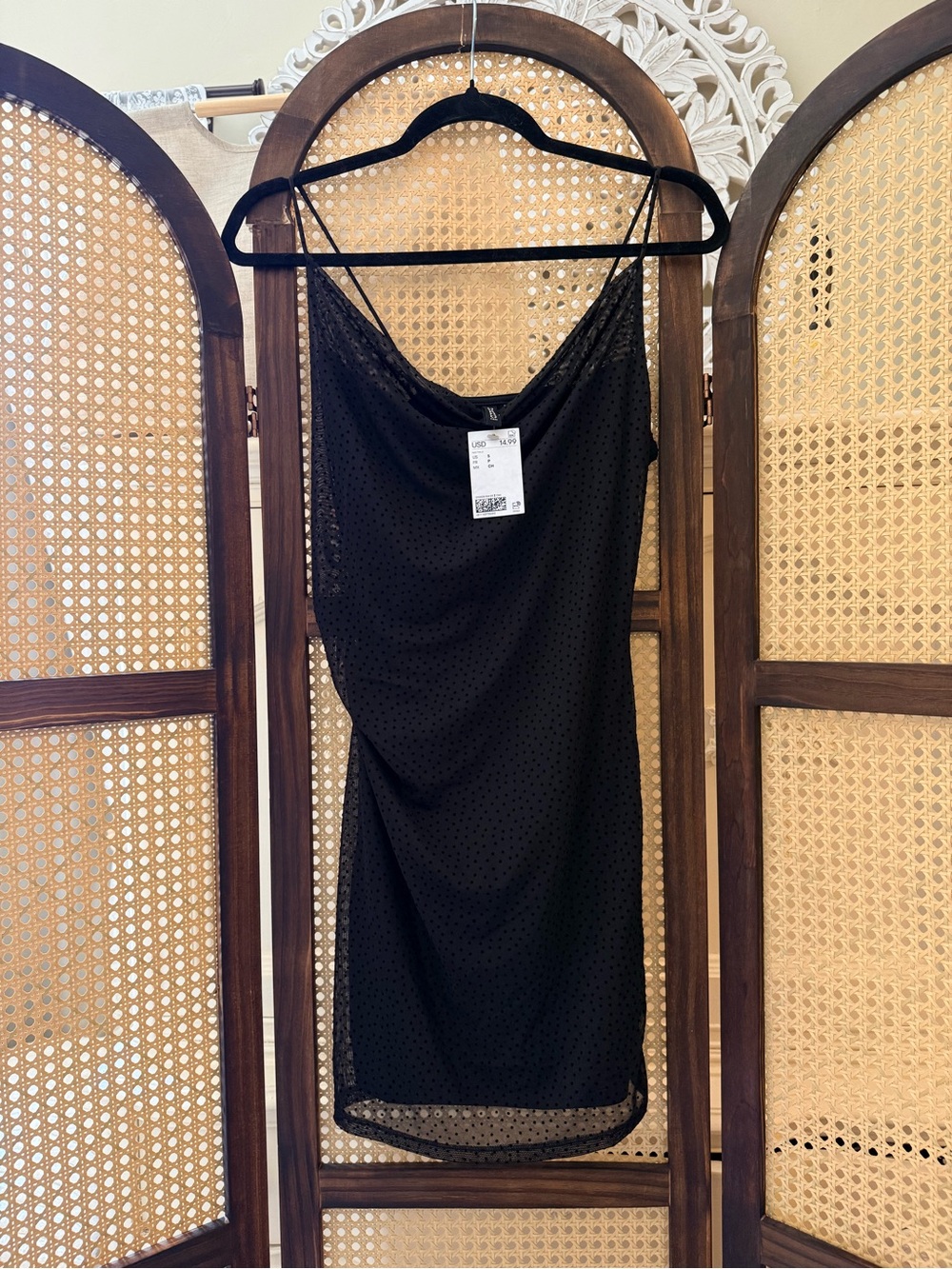 H&M Divided Polka Dot Mesh Mini Dress